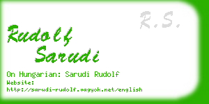 rudolf sarudi business card